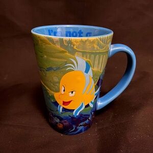 Disney Little Mermaid Flounder “I’m not a GUPPY !” Tea Coffee Mug, 10oz